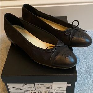 Suede and Calf Chanel Flats